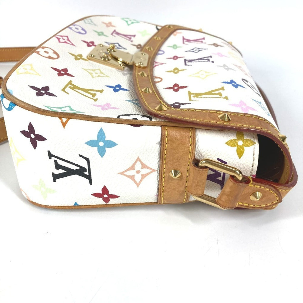 Louis Vuitton Blanc White Monogram Multicolore Pochette Shoulder Bag