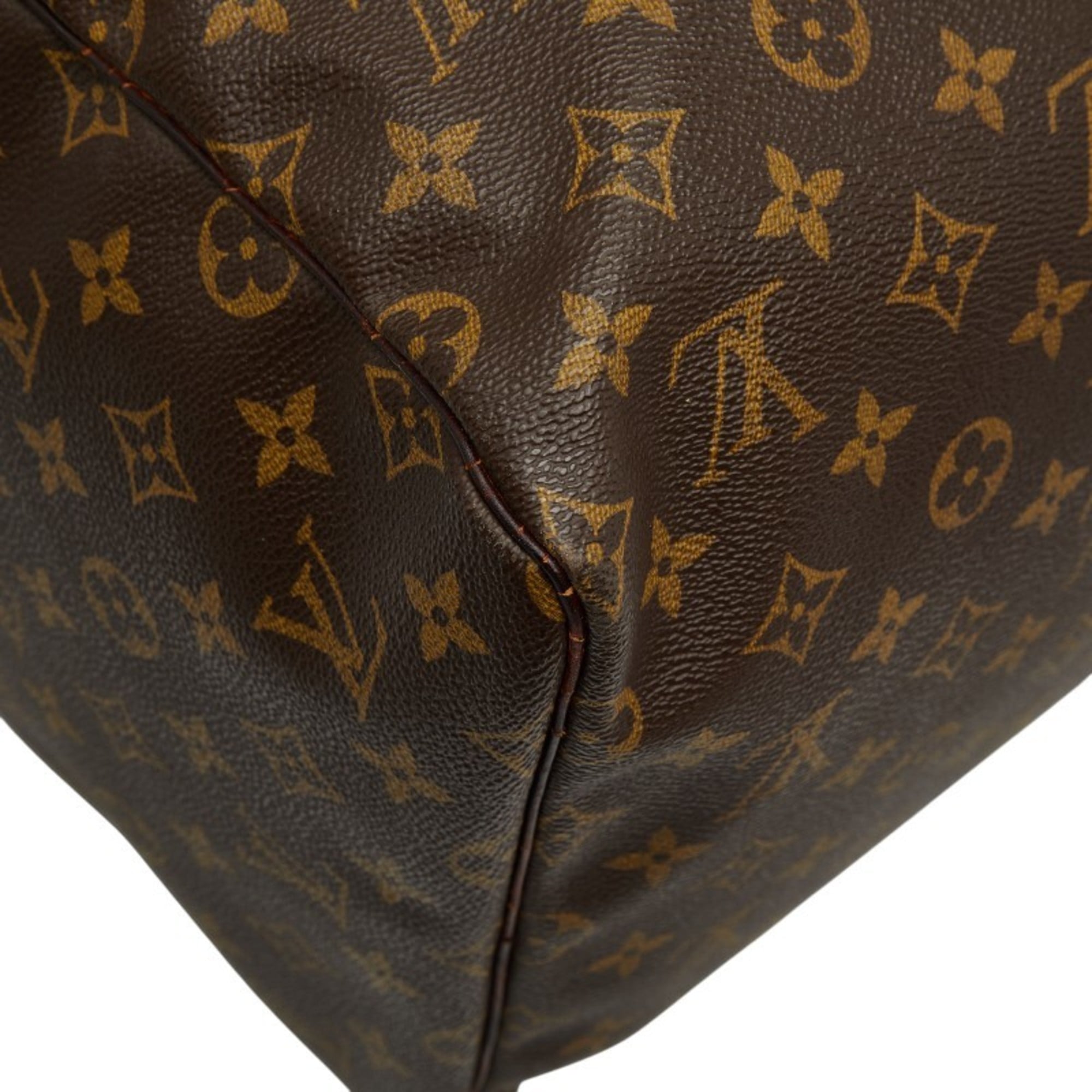 Louis Vuitton Brown Pvc Leather Boston Bag