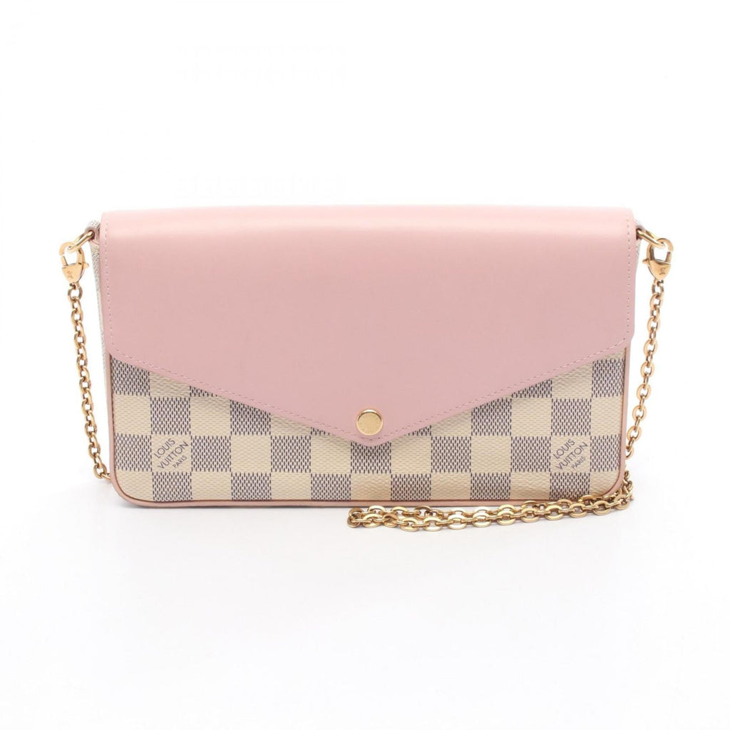 Louis Vuitton Pink White Pvc Leather Pochette Shoulder Bag