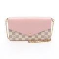Louis Vuitton Pink White Pvc Leather Pochette Shoulder Bag