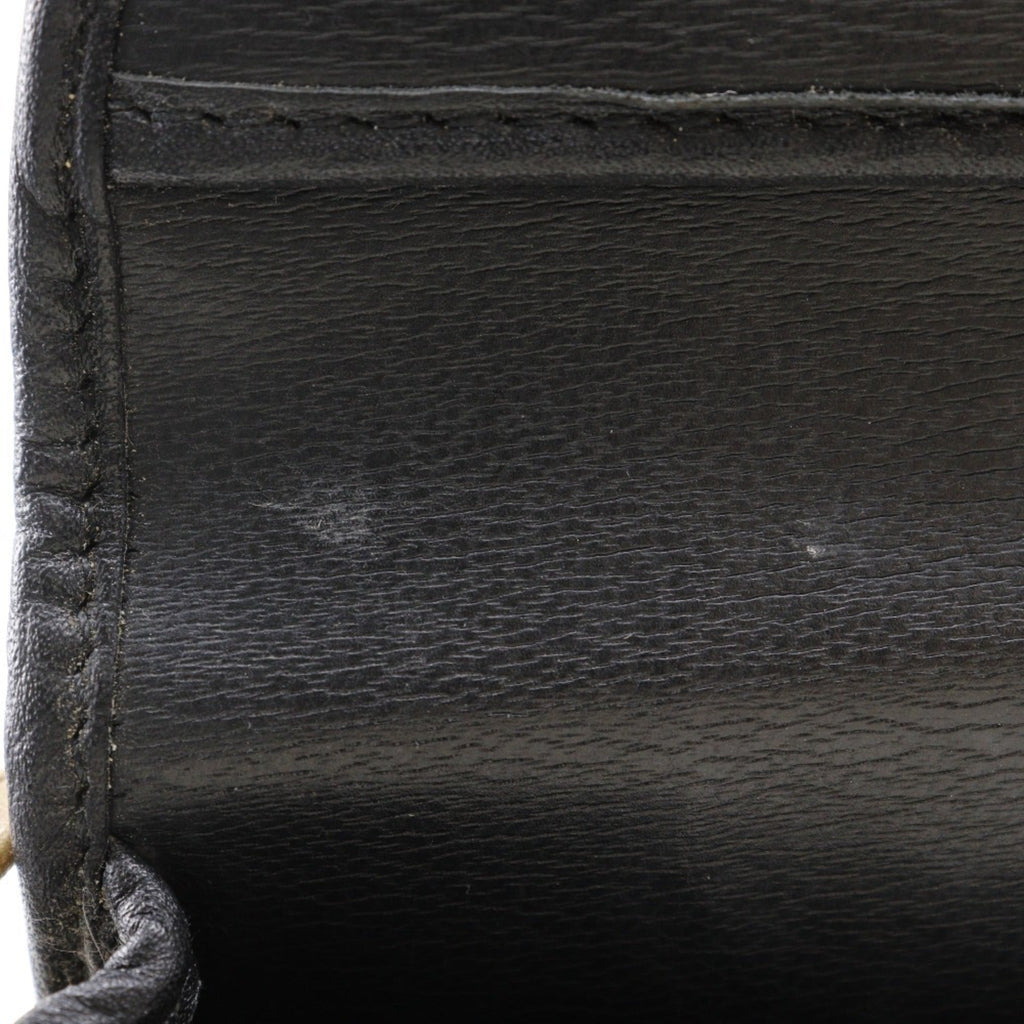 Christian Dior Black Leather Pochette Shoulder Bag (Pre-Owned)