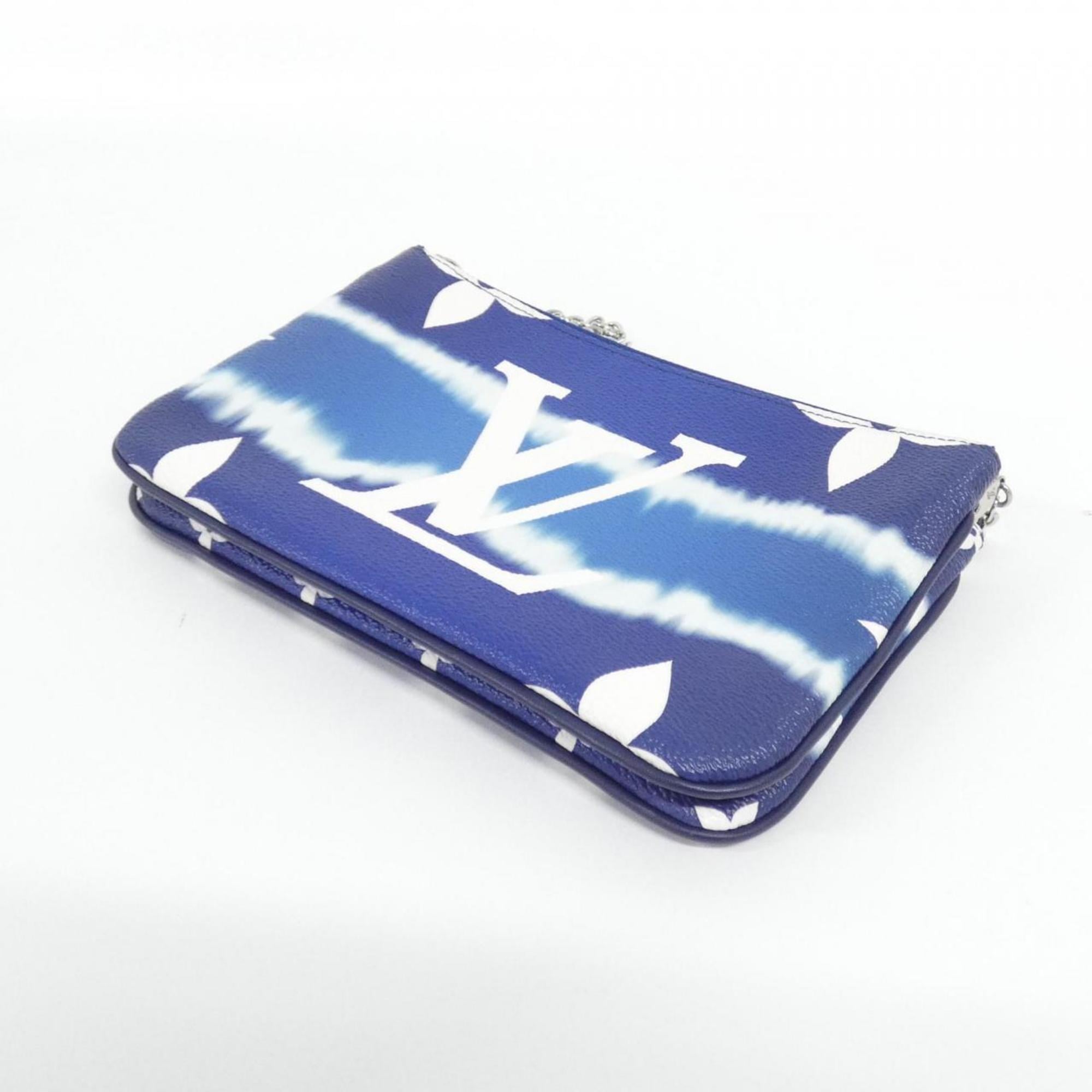 Louis Vuitton Blue Coated Canvas Pochette Shoulder Bag