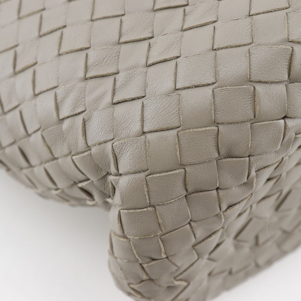 Bottega Veneta Gray Intrecciato Shoulder Bag