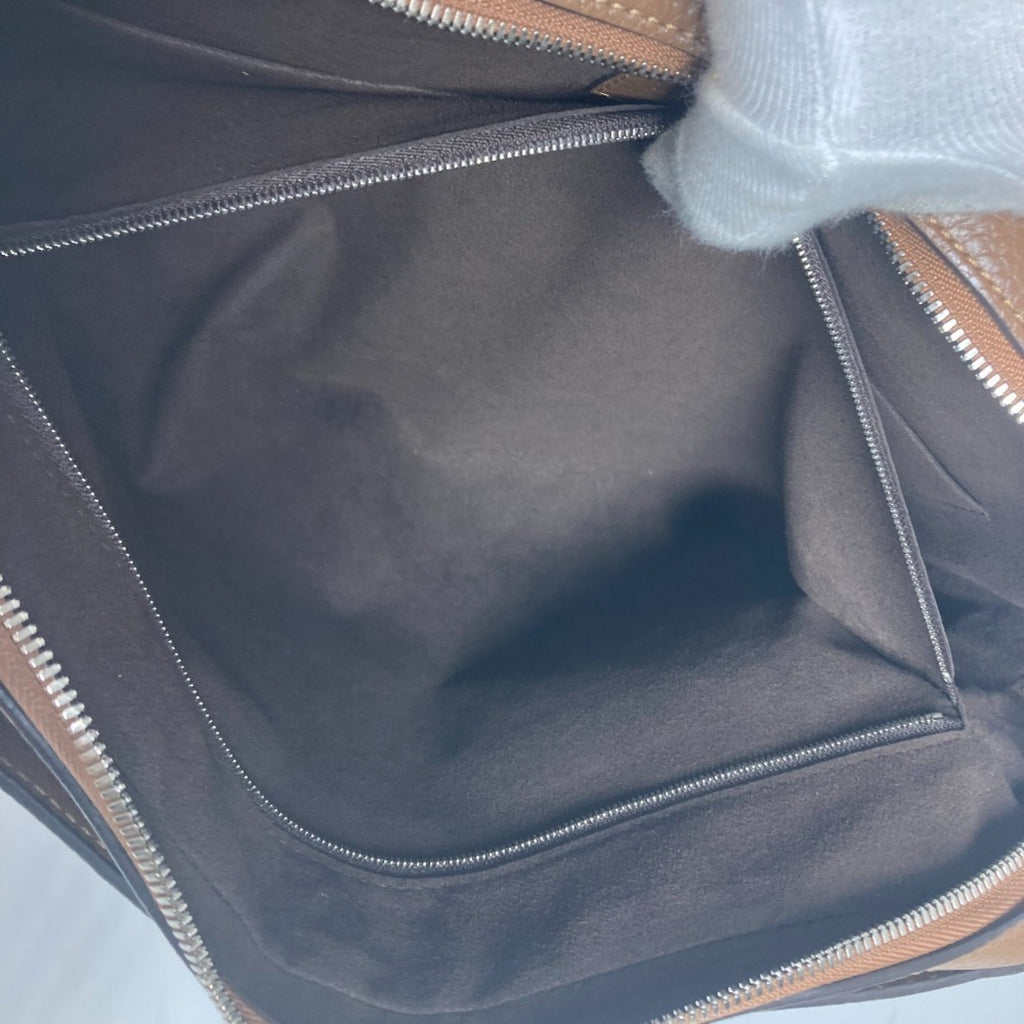 Louis Vuitton Brown Leather Briefcase Handbag Tote Bag