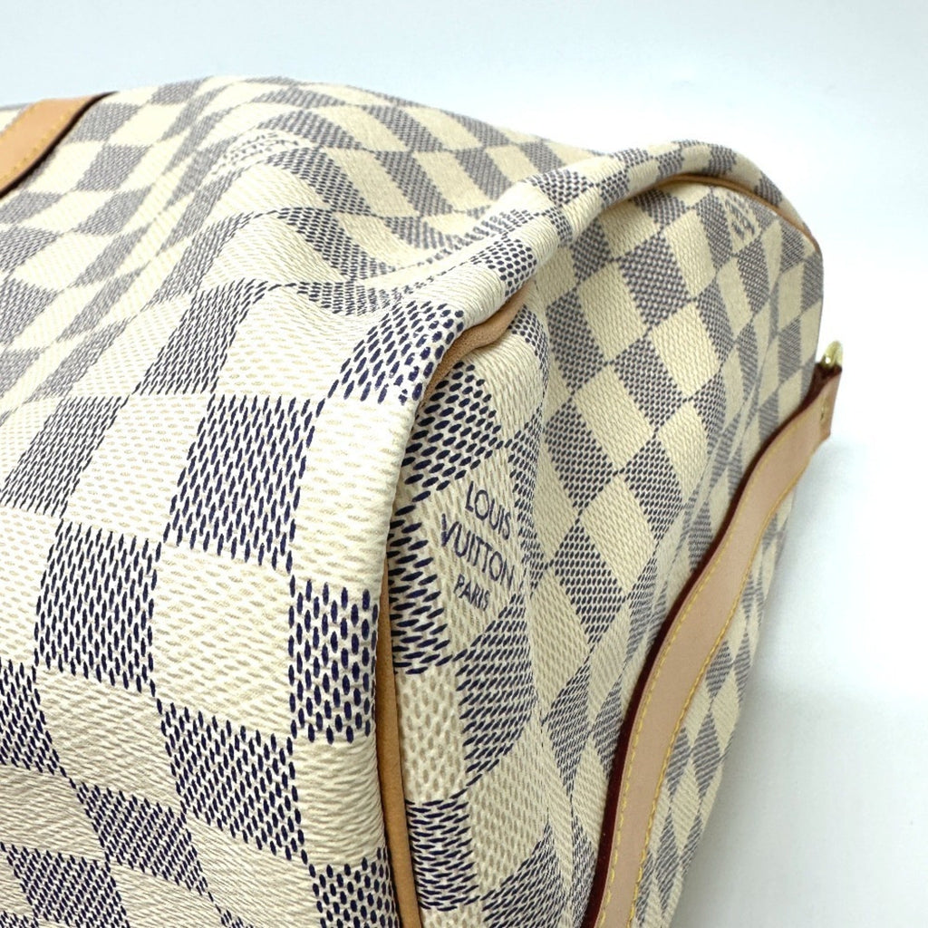 Louis Vuitton White Damier Azur Boston Bag
