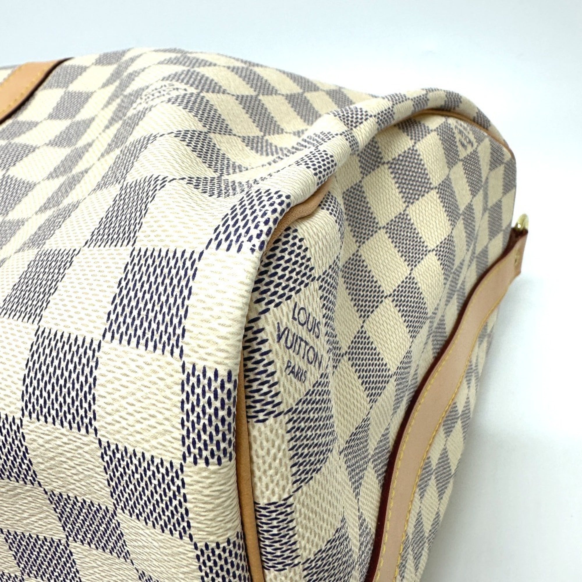 Louis Vuitton White Damier Azur Boston Bag