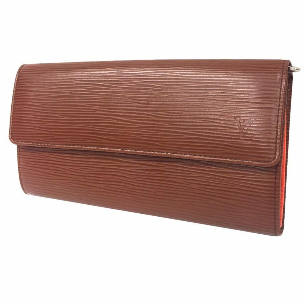 Louis Vuitton Cacao Leather Long Wallet
