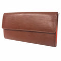 Louis Vuitton Cacao Leather Long Wallet