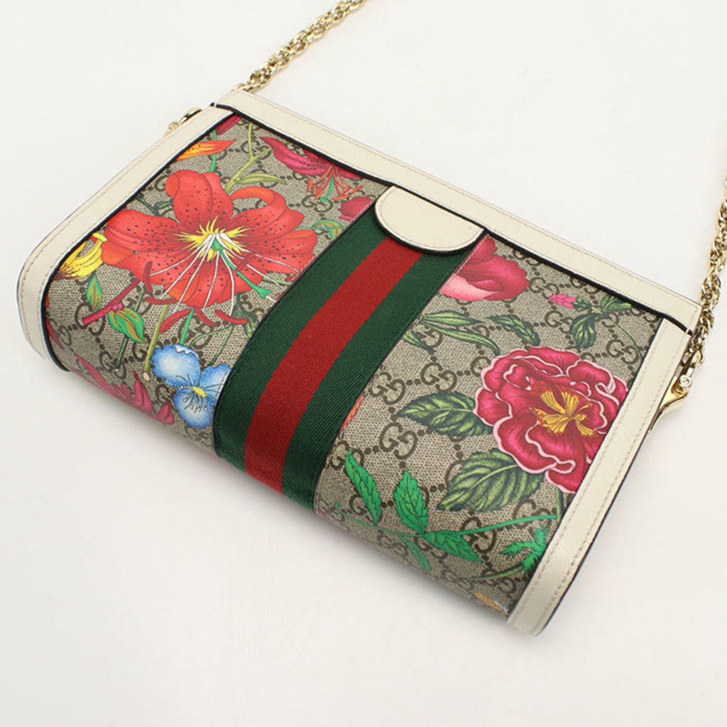 Gucci Beige Gg Supreme Leather Shoulder Bag (Pre-Owned)