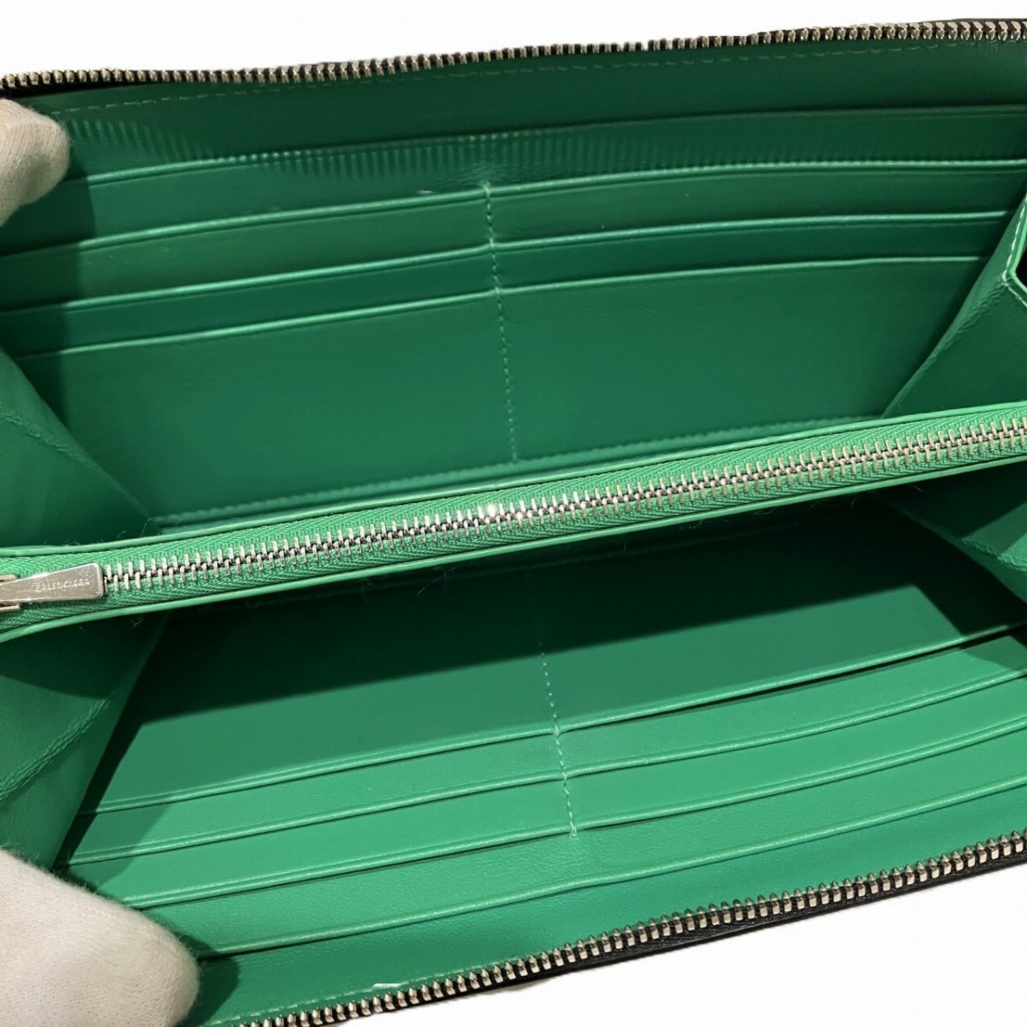 Balenciaga Black Leather Long Wallet (Bi-Fold)