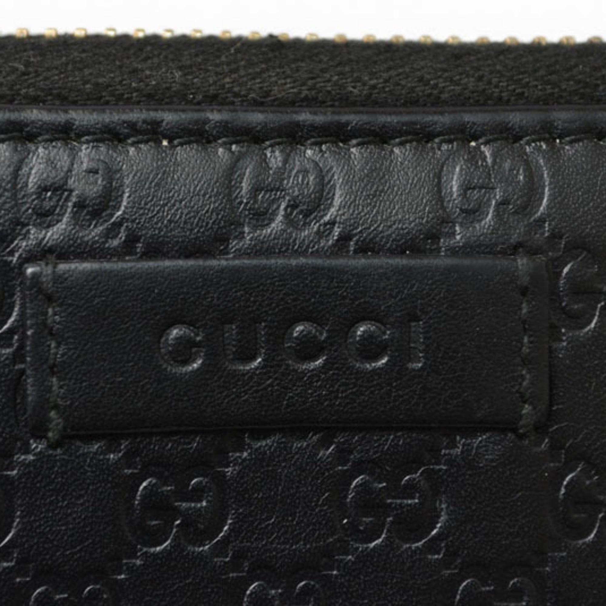 Gucci Black Leather Long Wallet (Bi-Fold) (Pre-Owned)