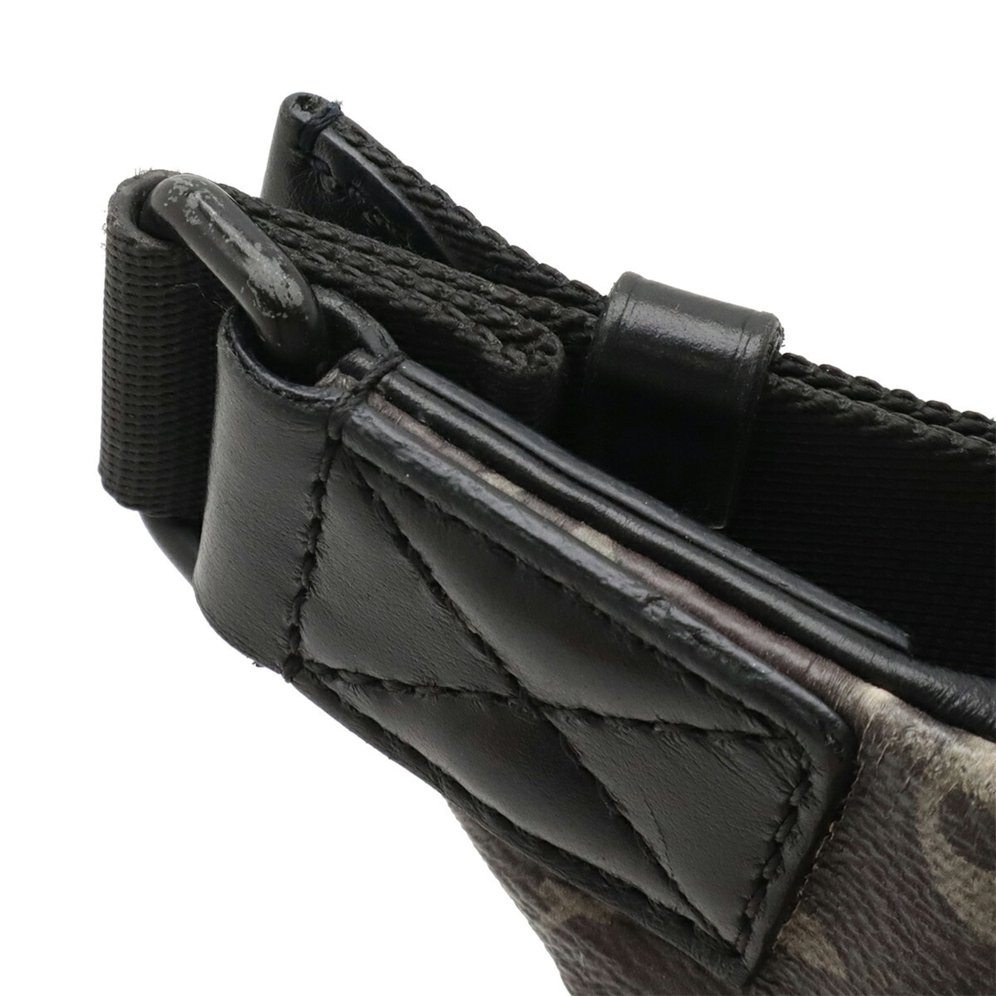 Louis Vuitton Black Gray Multi-Color Monogram Leather Pouch