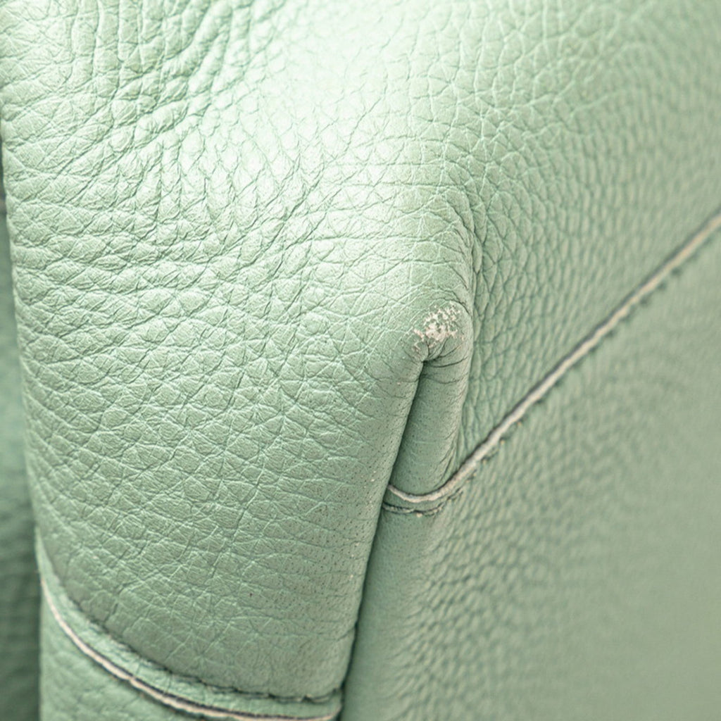 Bottega Veneta Intrecciato Green Leather Handbag