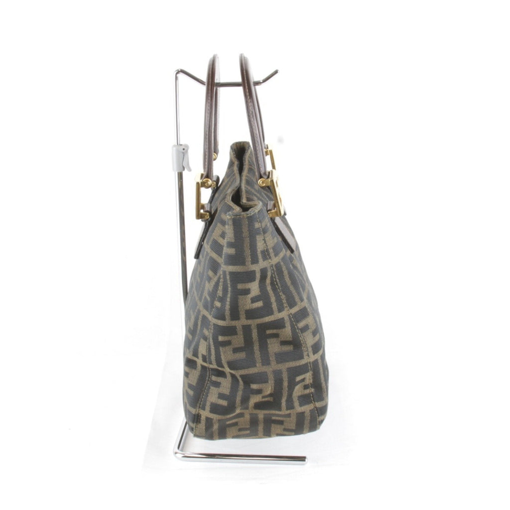 Fendi Khaki Canvas Handbag