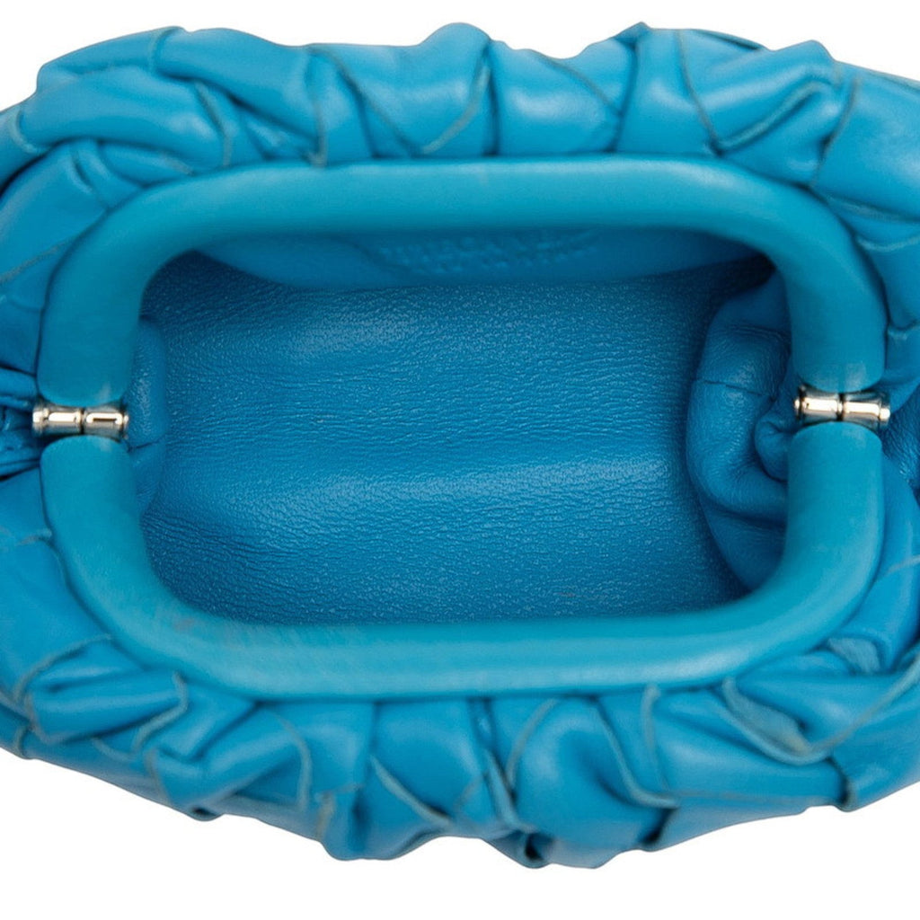 Bottega Veneta Blue Leather Shoulder Bag