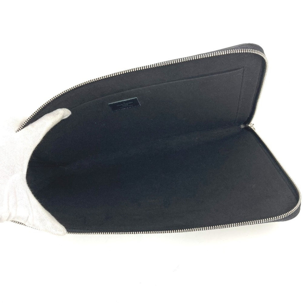 Louis Vuitton Black Yellow Epi Leather Clutch Bag Pochette Pouch