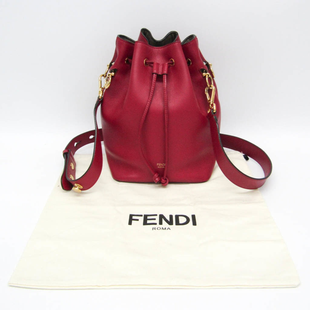 Fendi Red Color Leather Shoulder Bag