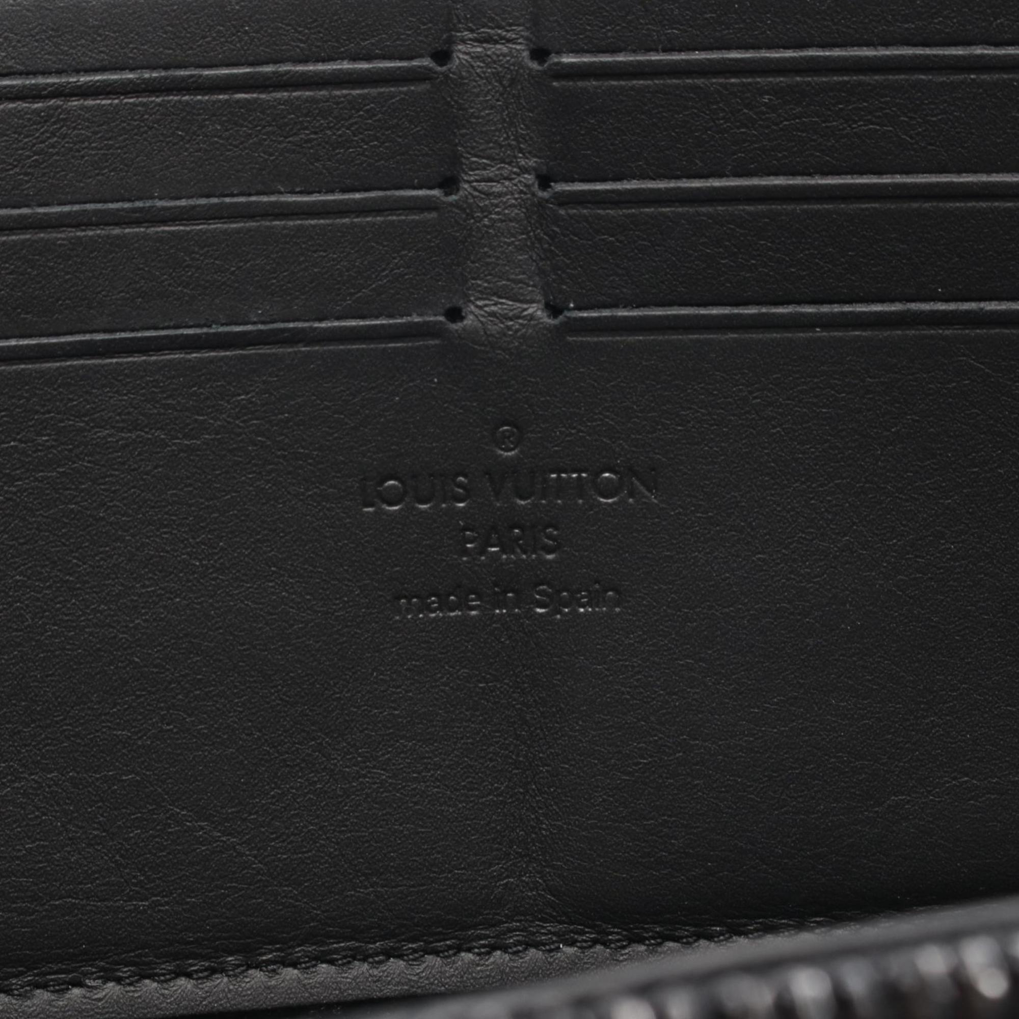Louis Vuitton Black Noir Leather Long Wallet