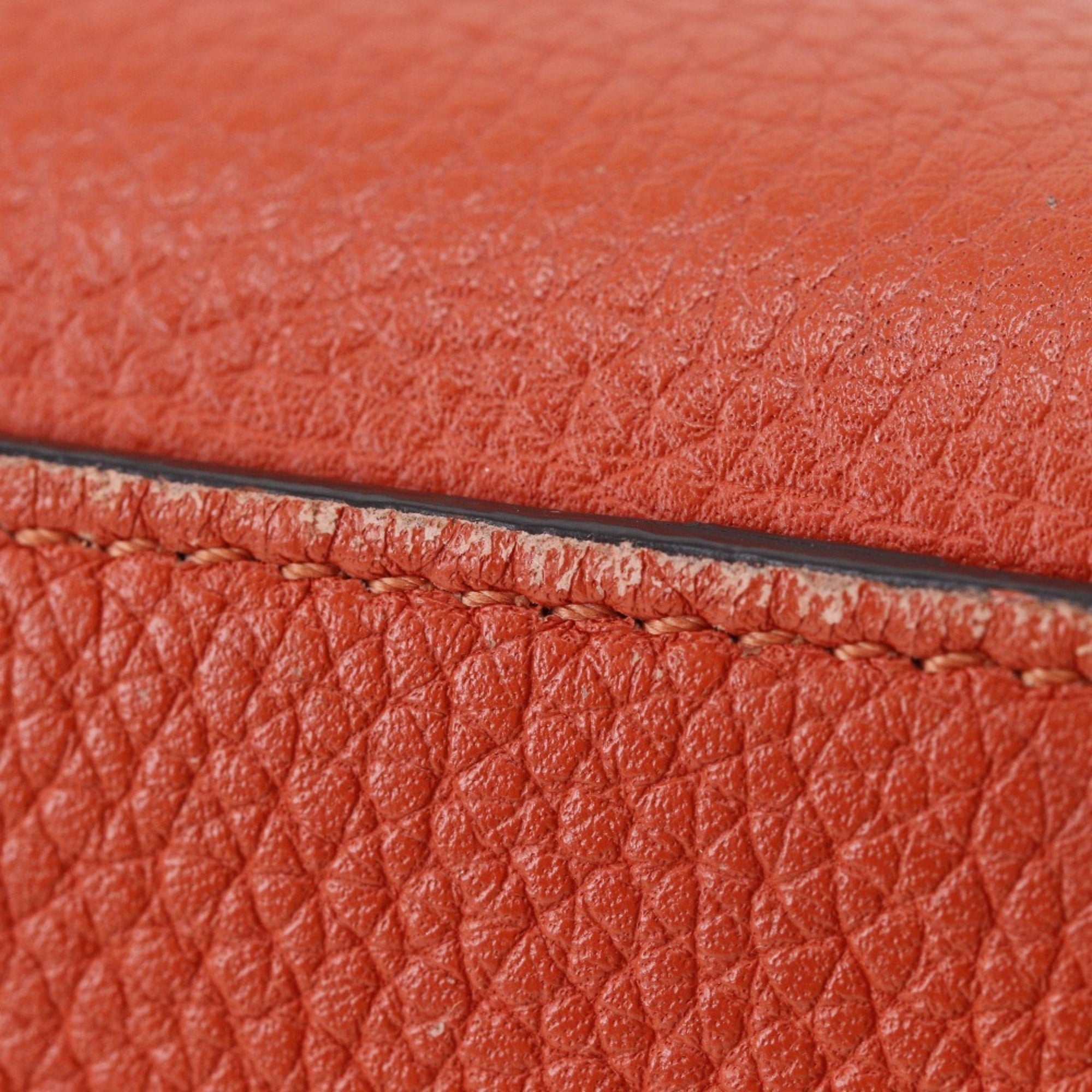 Celine Red Color Leather Handbag