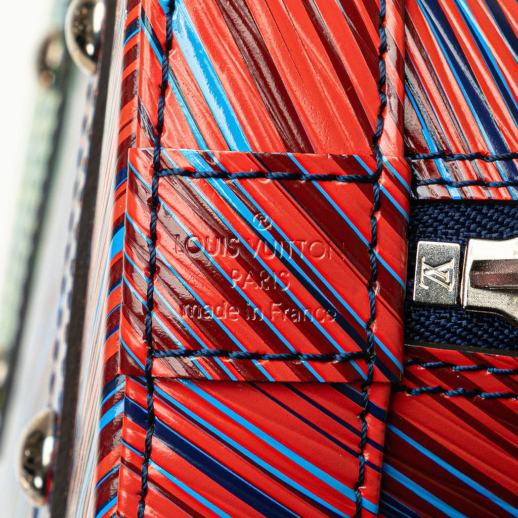Louis Vuitton Blue Multi-Color Leather Handbag Shoulder Bag