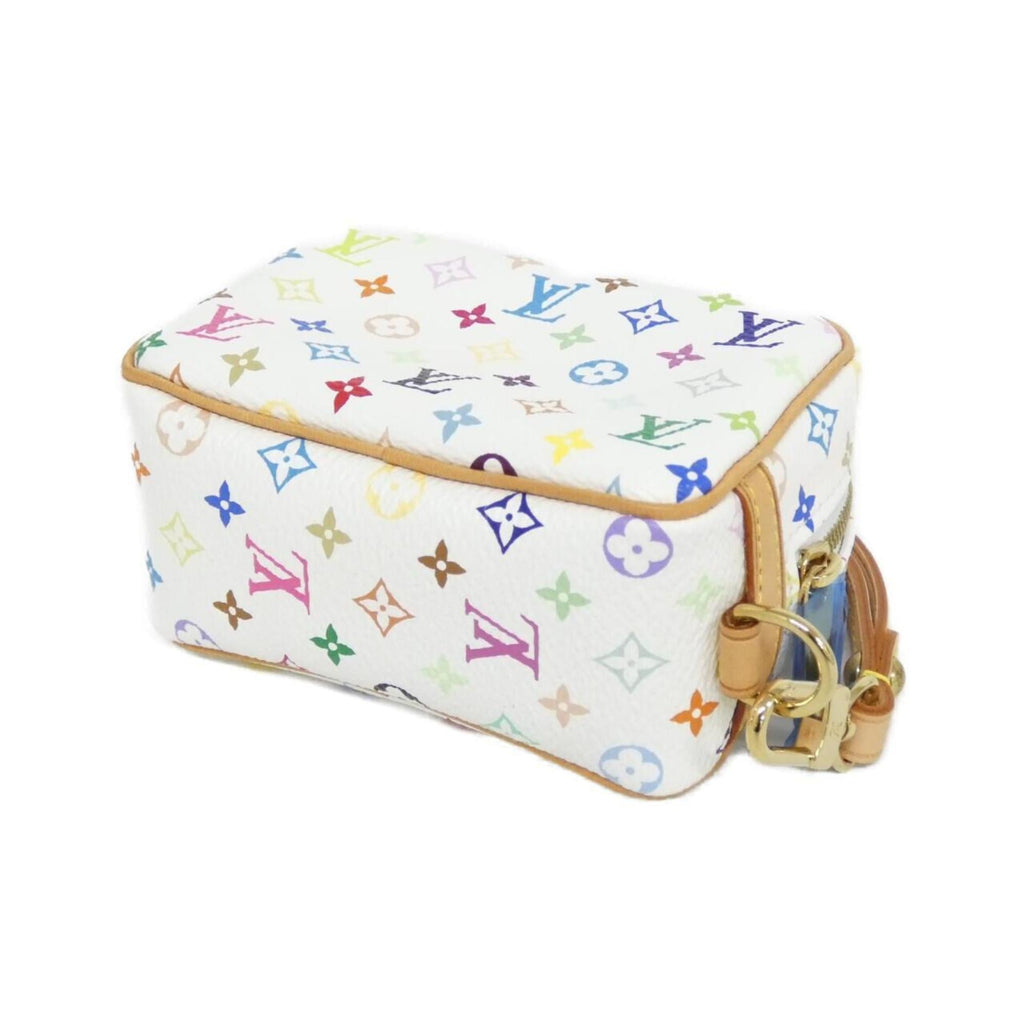 Louis Vuitton Multi-Color White Coated Canvas Handbag Pouch