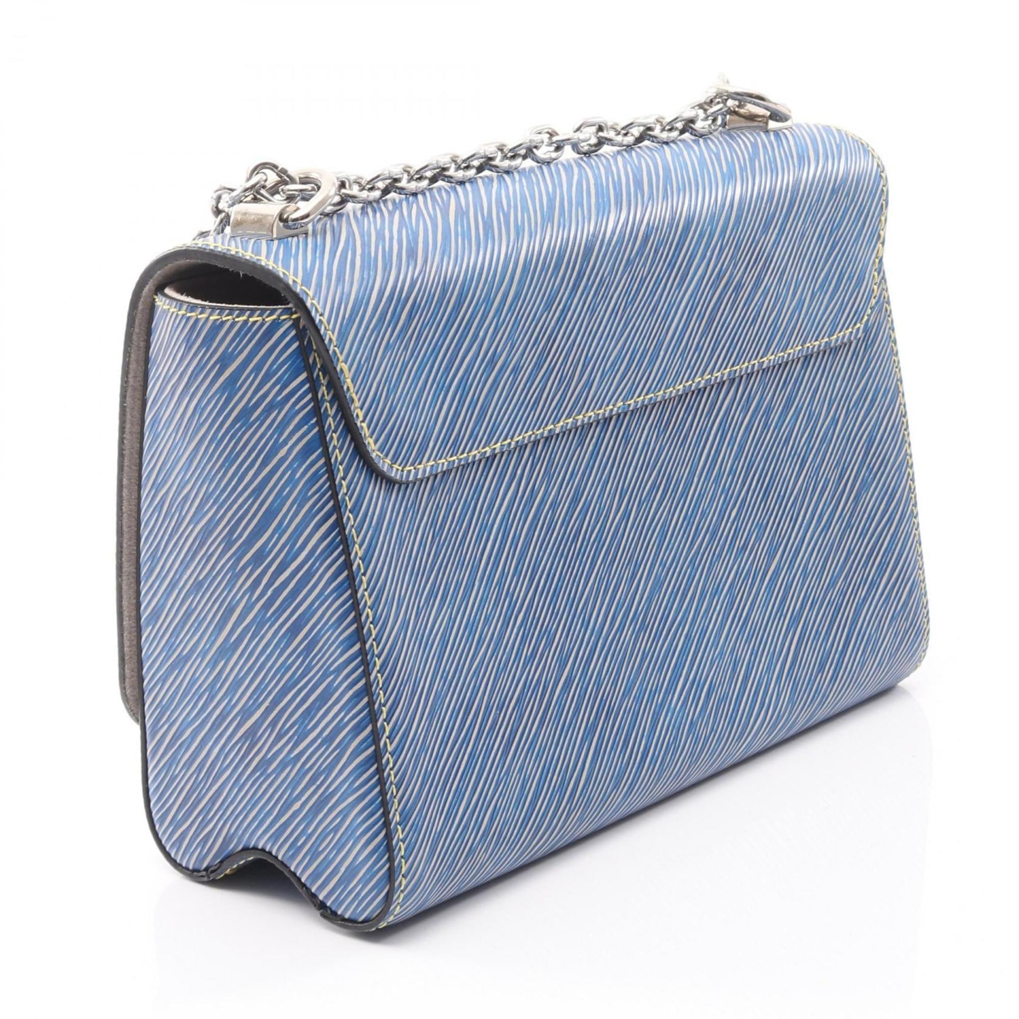 Louis Vuitton Blue Light Blue White Epi Leather Shoulder Bag