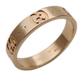 Gucci Icon Pink Gold Pink Gold (18K) Band Ring (Pre-Owned)