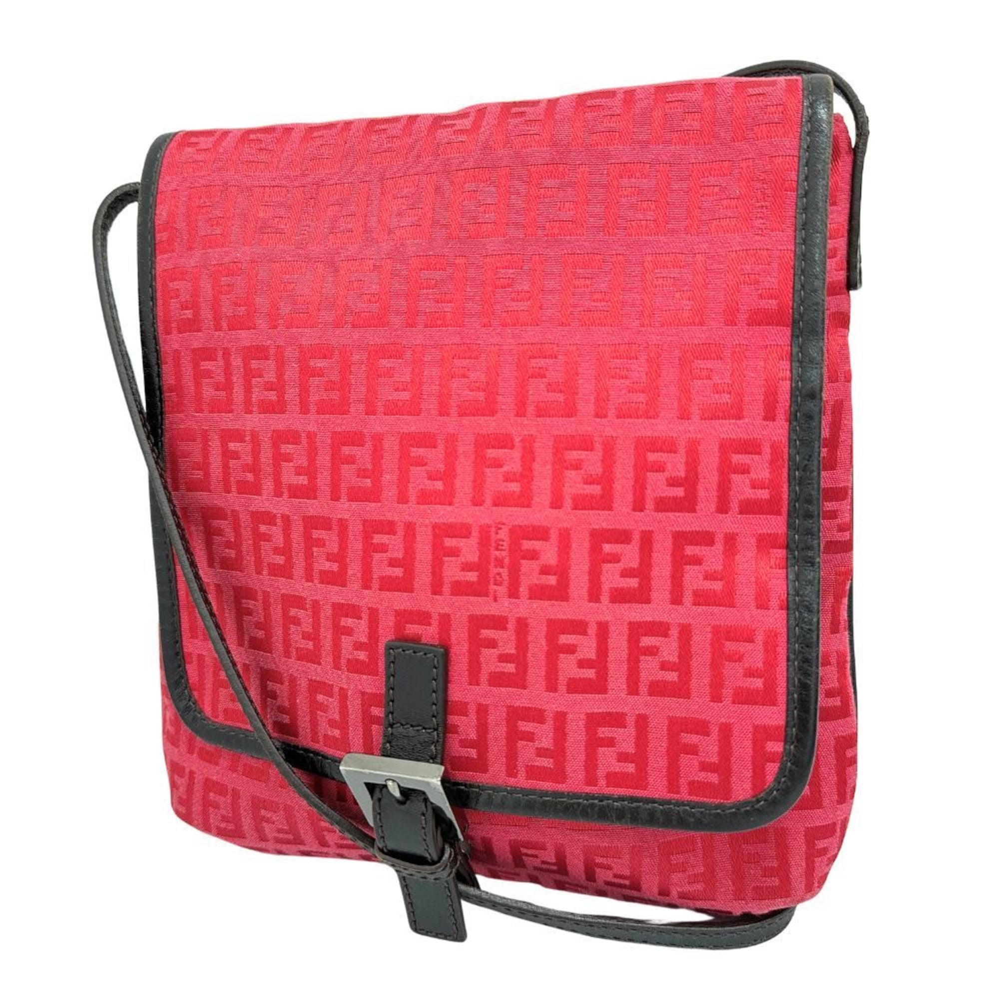Fendi Pink Canvas Shoulder Bag