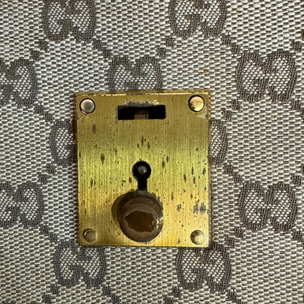 Gucci Beige Brown Canvas Leather Clutch Bag Pouch (Pre-Owned)