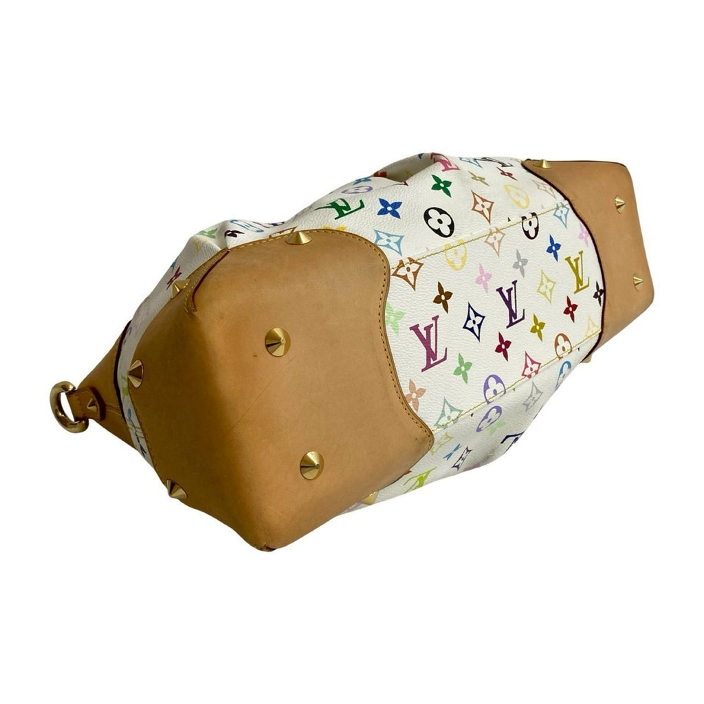 Louis Vuitton Brown Multi-Color White Leather Pvc Handbag Shoulder Bag