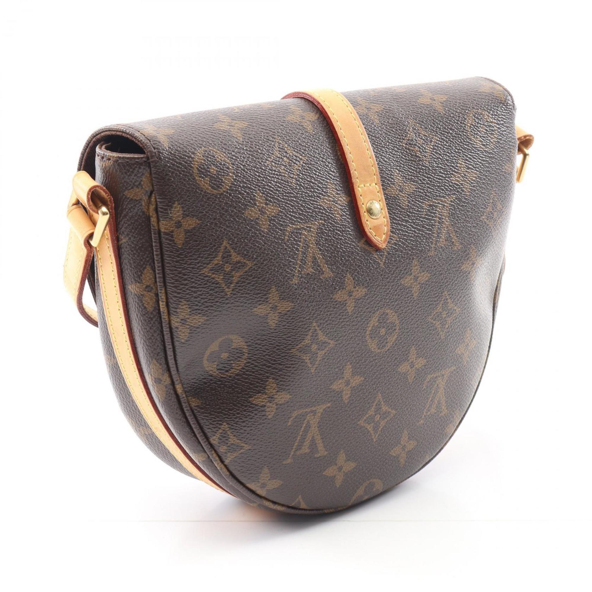 Louis Vuitton Brown Coated Canvas Leather Shoulder Bag