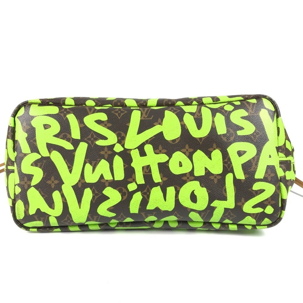 Louis Vuitton Brown Green Vert Monogram Graffiti Shoulder Bag Tote Bag