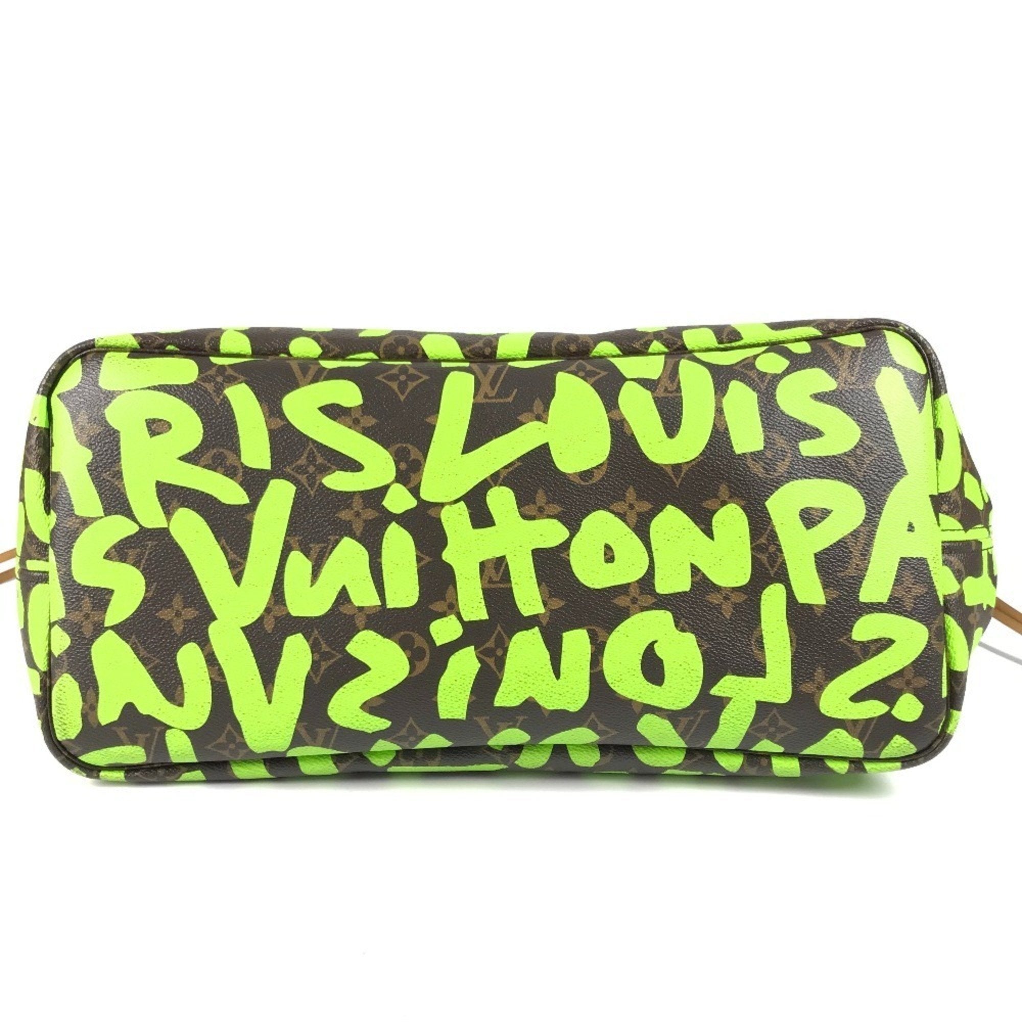 Louis Vuitton Brown Green Vert Monogram Graffiti Shoulder Bag Tote Bag