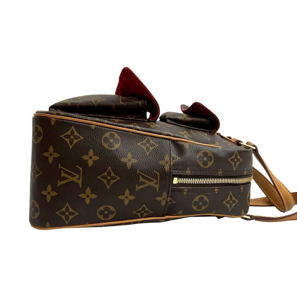Louis Vuitton Brown Leather Pvc Boston Bag Handbag