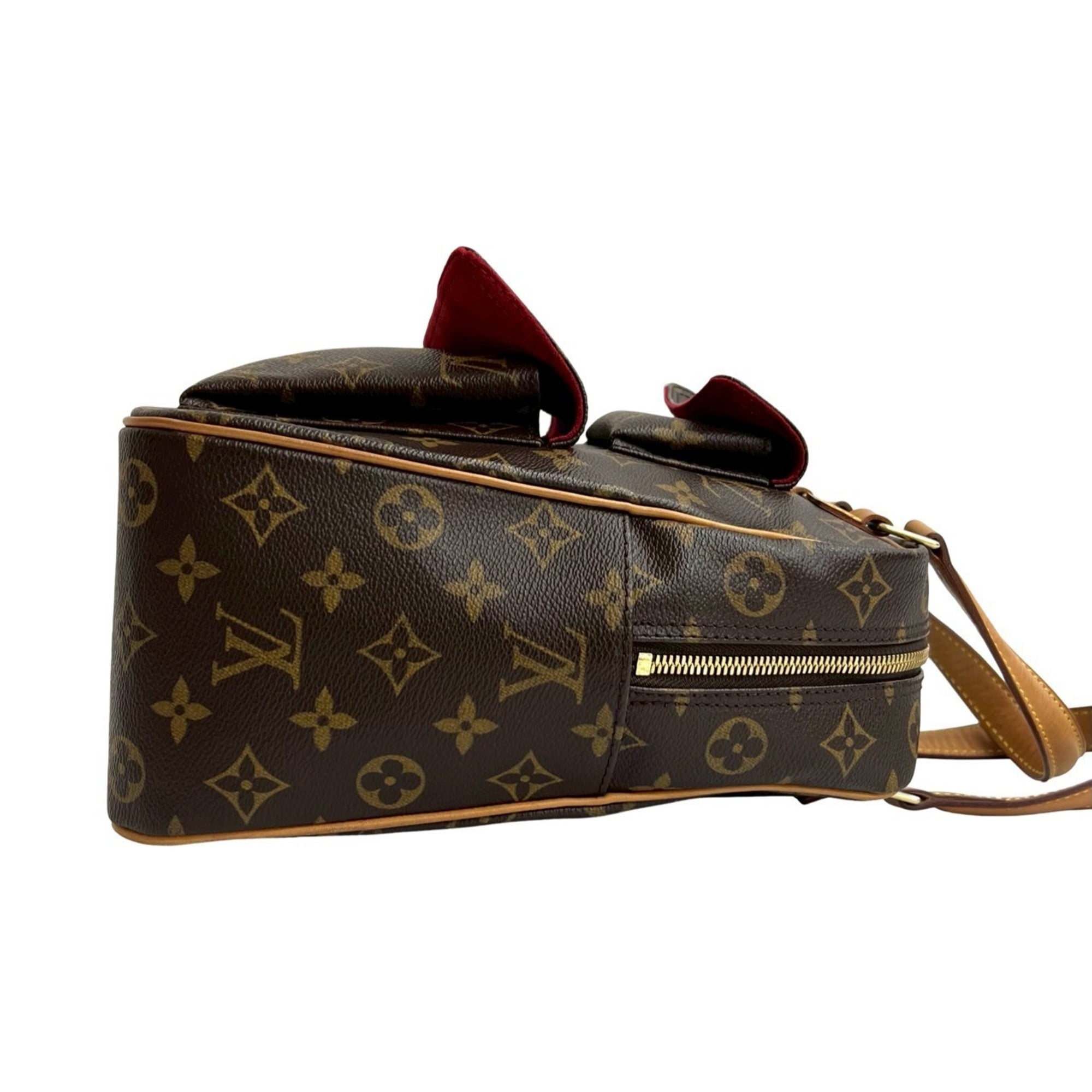 Louis Vuitton Brown Leather Pvc Boston Bag Handbag
