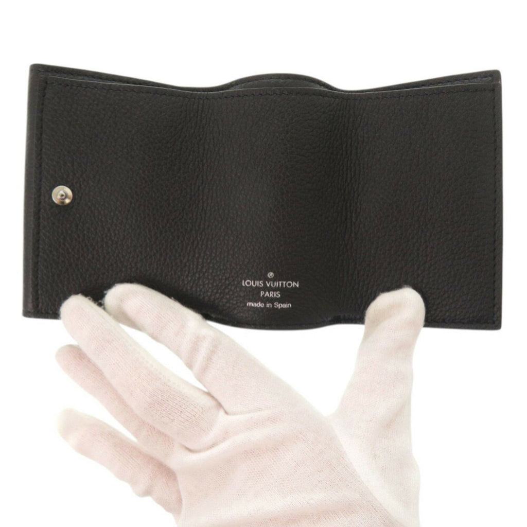 Louis Vuitton Black Noir Leather Wallet (Tri-Fold)