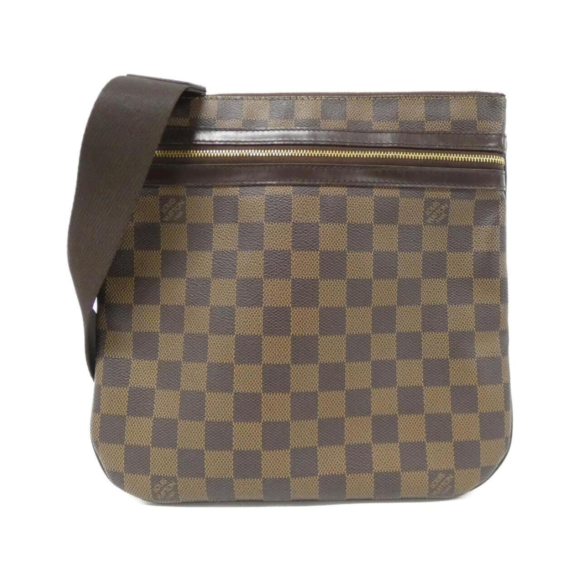 Louis Vuitton Brown Coated Canvas Pochette Shoulder Bag