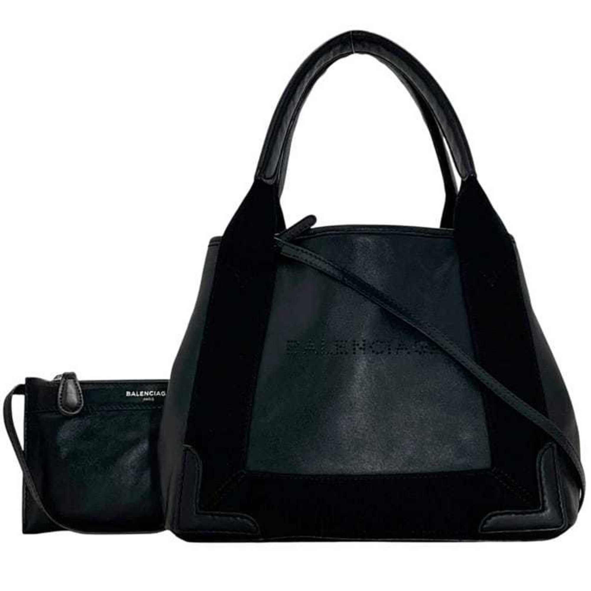 Balenciaga Black Leather Handbag Pouch Shoulder Bag Tote