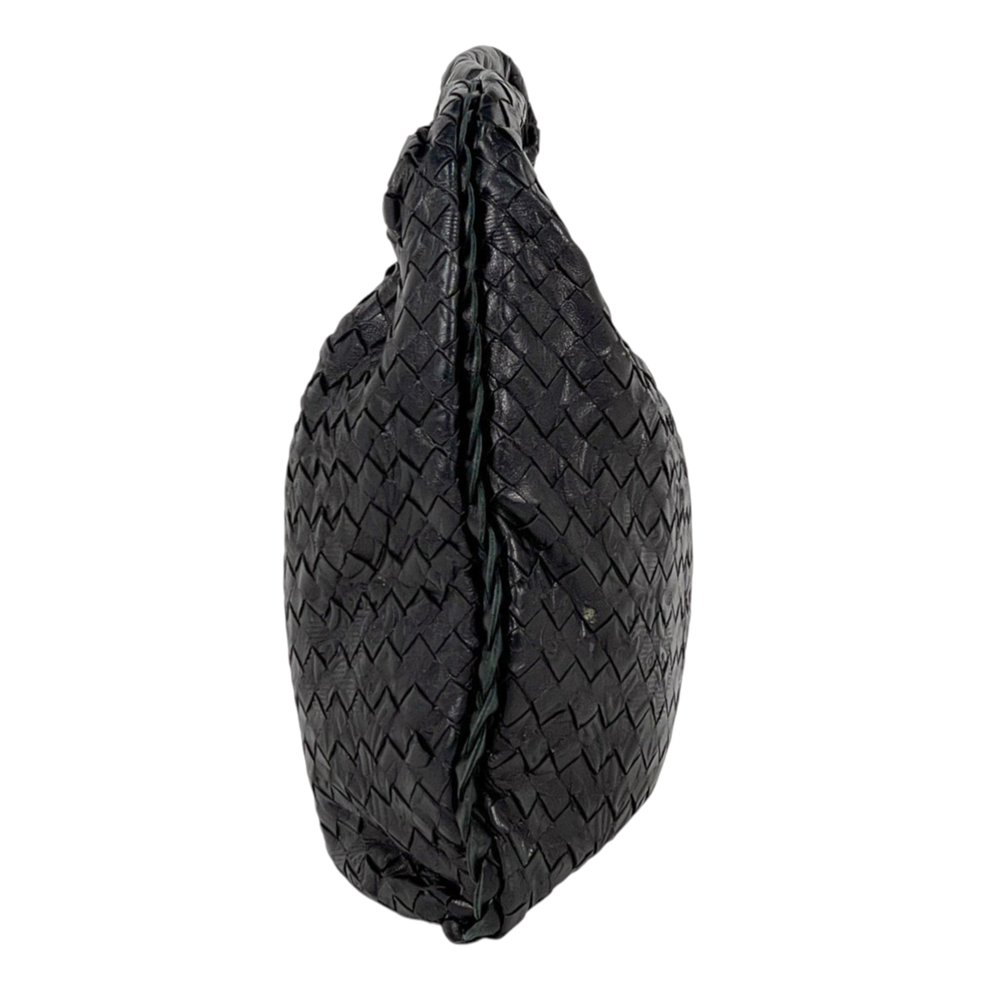 Bottega Veneta Black Leather Handbag Shoulder Bag