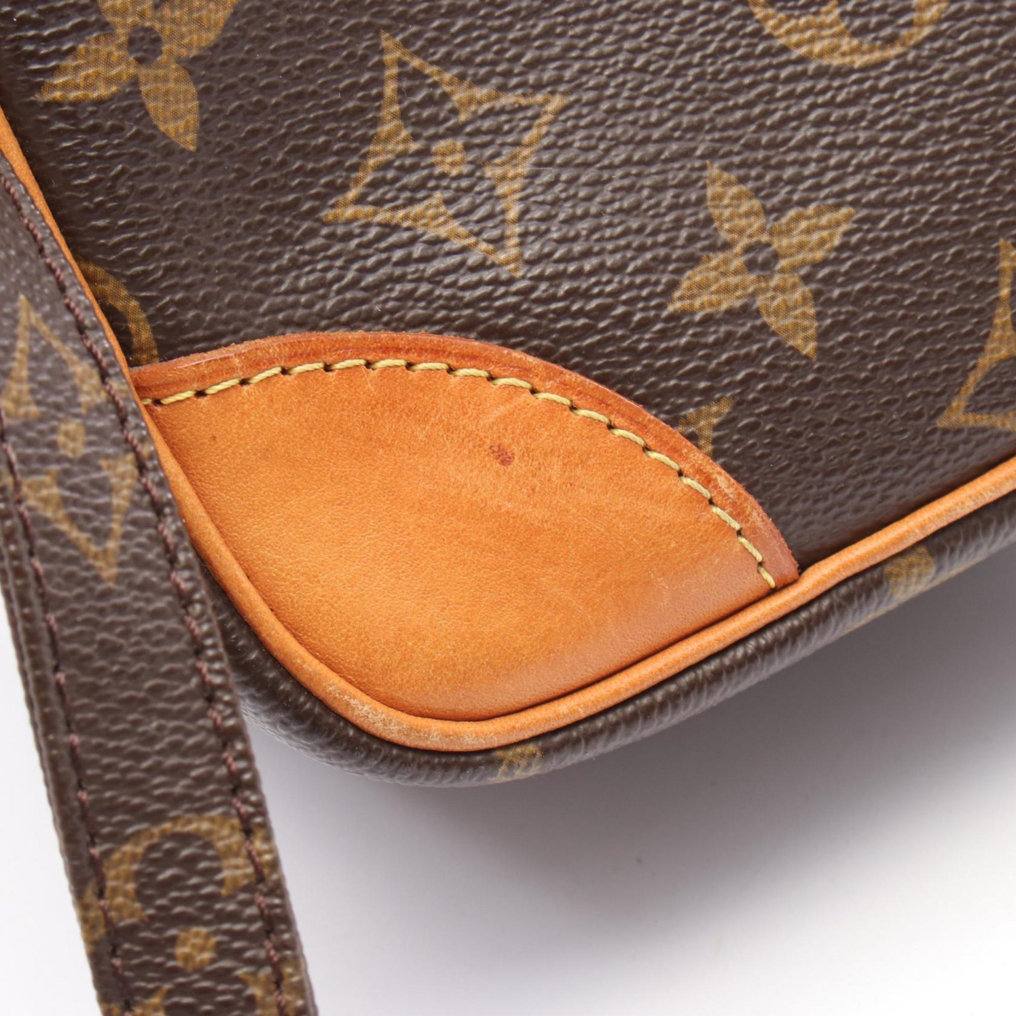 Louis Vuitton Monogram Brown Coated Canvas Leather Shoulder Bag