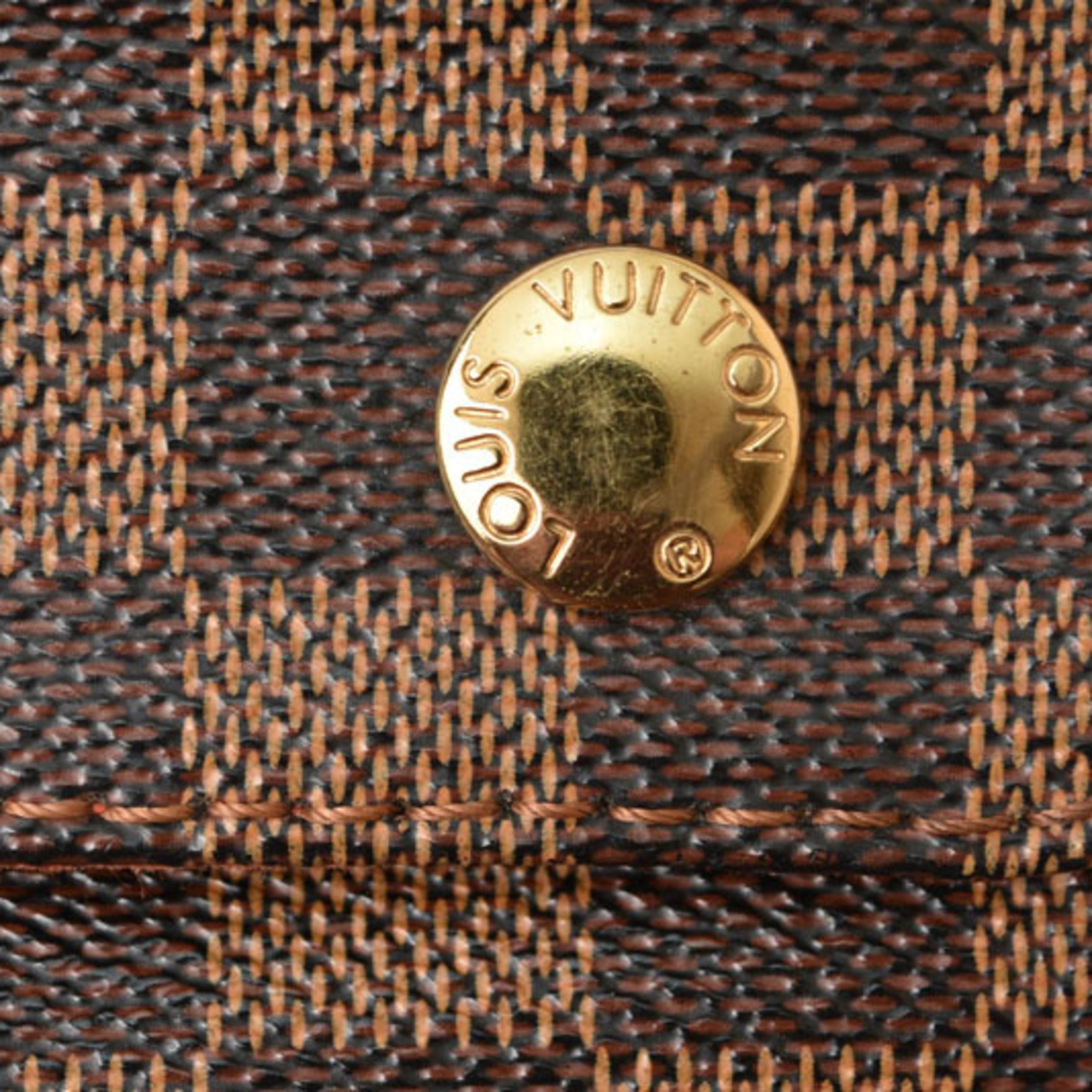 Louis Vuitton Damier Brown Damier Canvas Coated Canvas Shoulder Bag