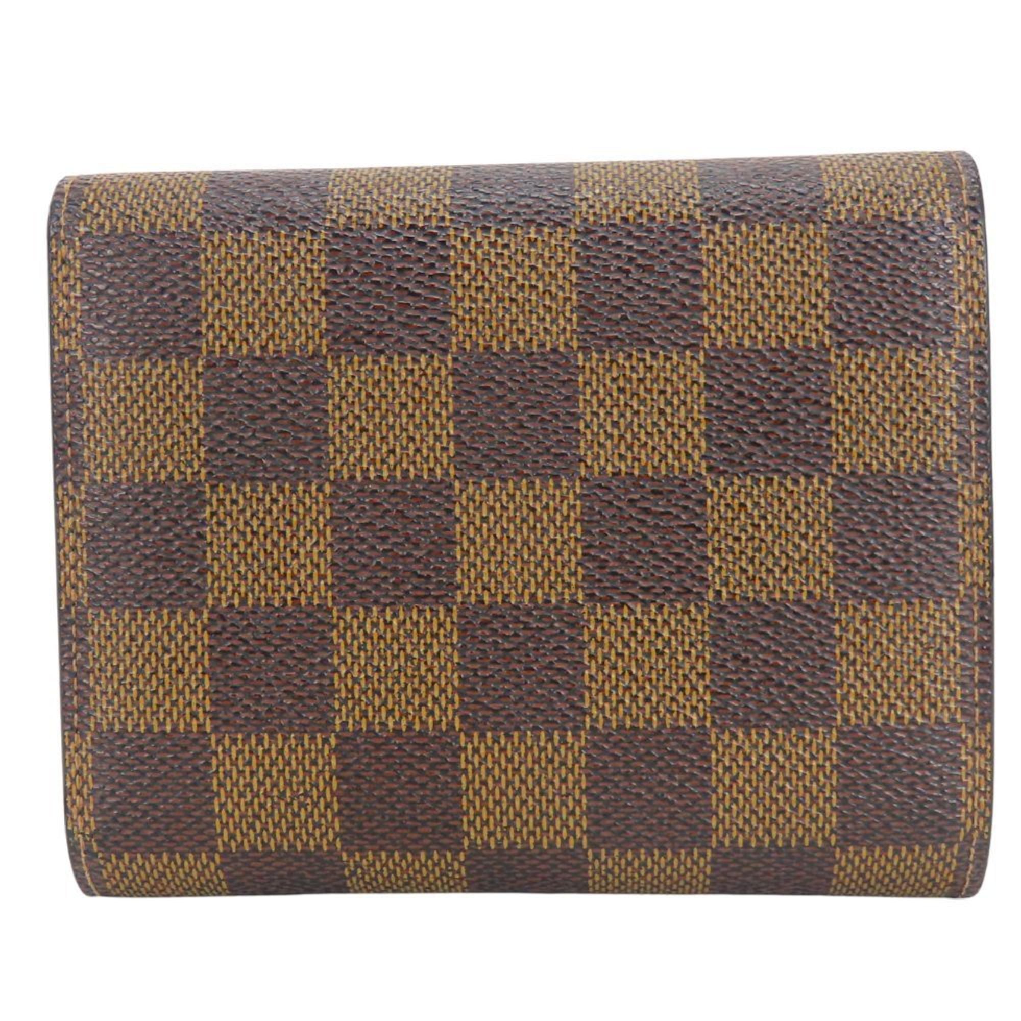 Louis Vuitton Brown Damier Canvas Ebene Damier Canvas Wallet (Tri-Fold)