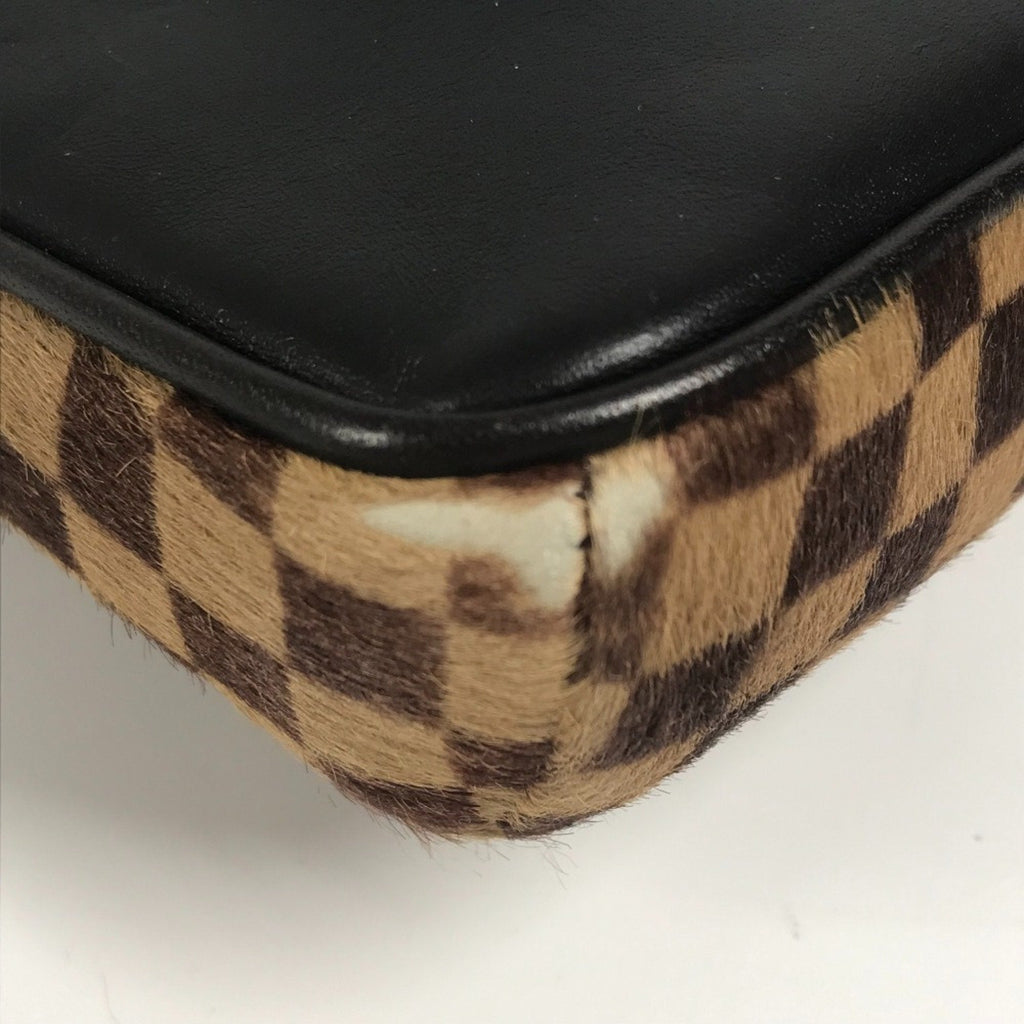 Louis Vuitton Brown Ebene Leather Pochette Shoulder Bag