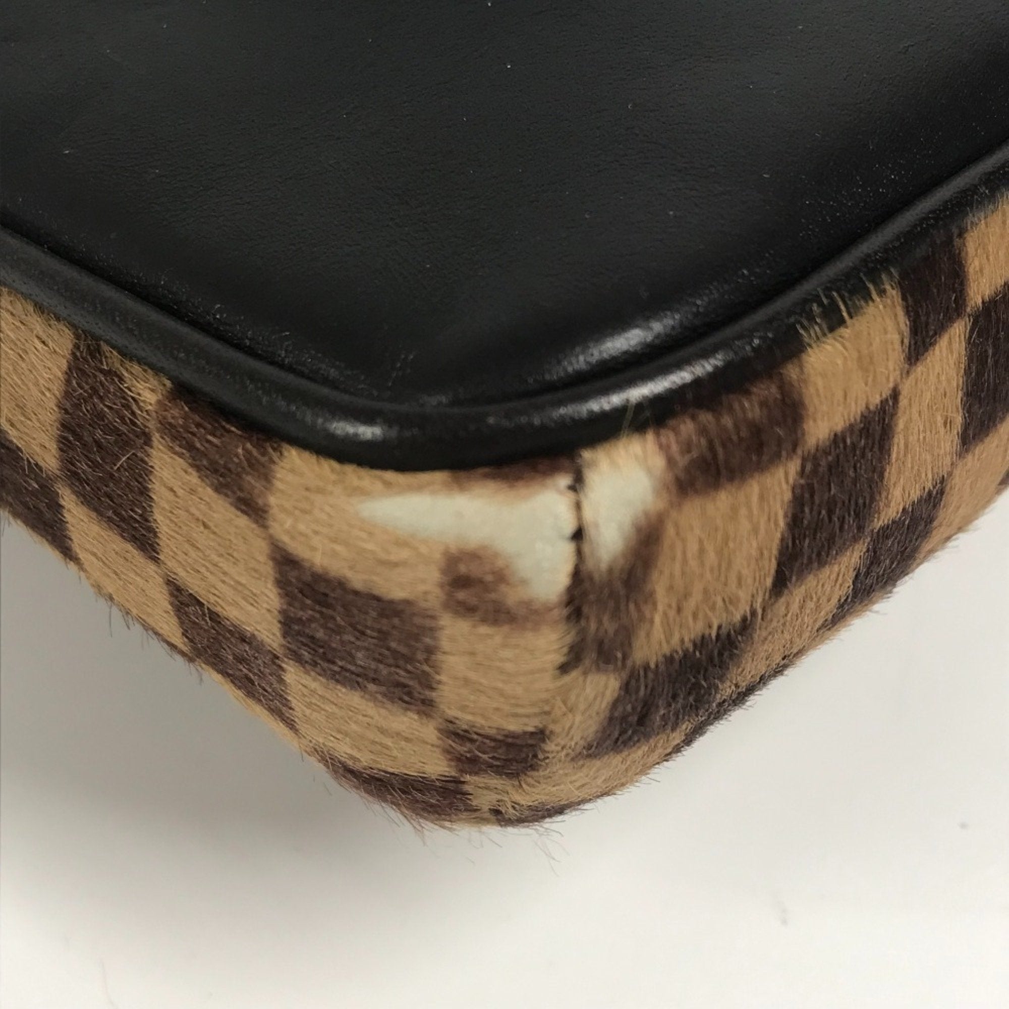 Louis Vuitton Brown Ebene Leather Pochette Shoulder Bag