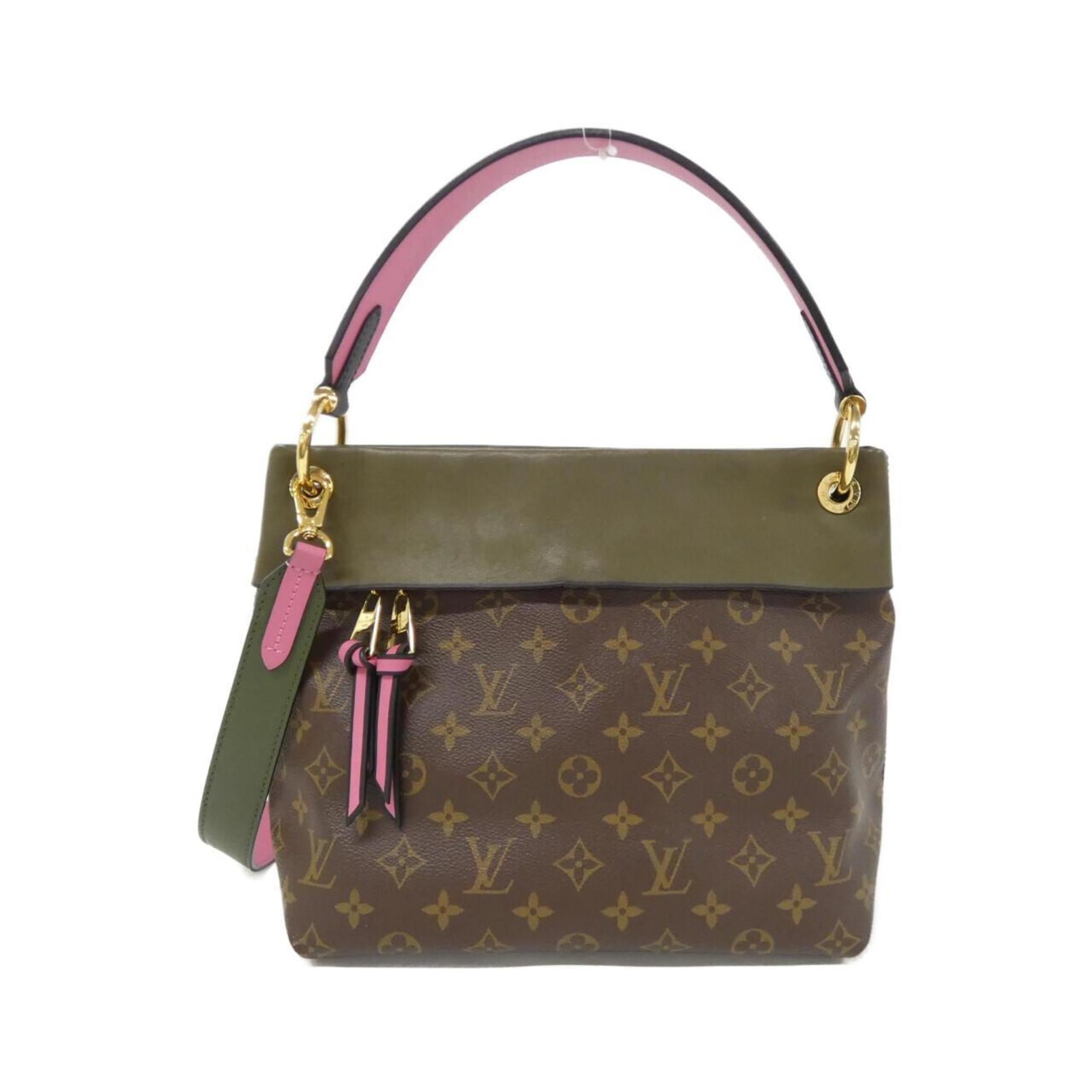 Louis Vuitton Brown Khaki Coated Canvas Shoulder Bag