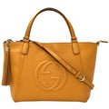 Gucci Orange Leather Handbag Shoulder Bag Tote Bag (Pre-Owned)