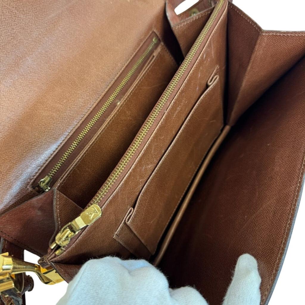 Louis Vuitton Brown Leather Shoulder Bag