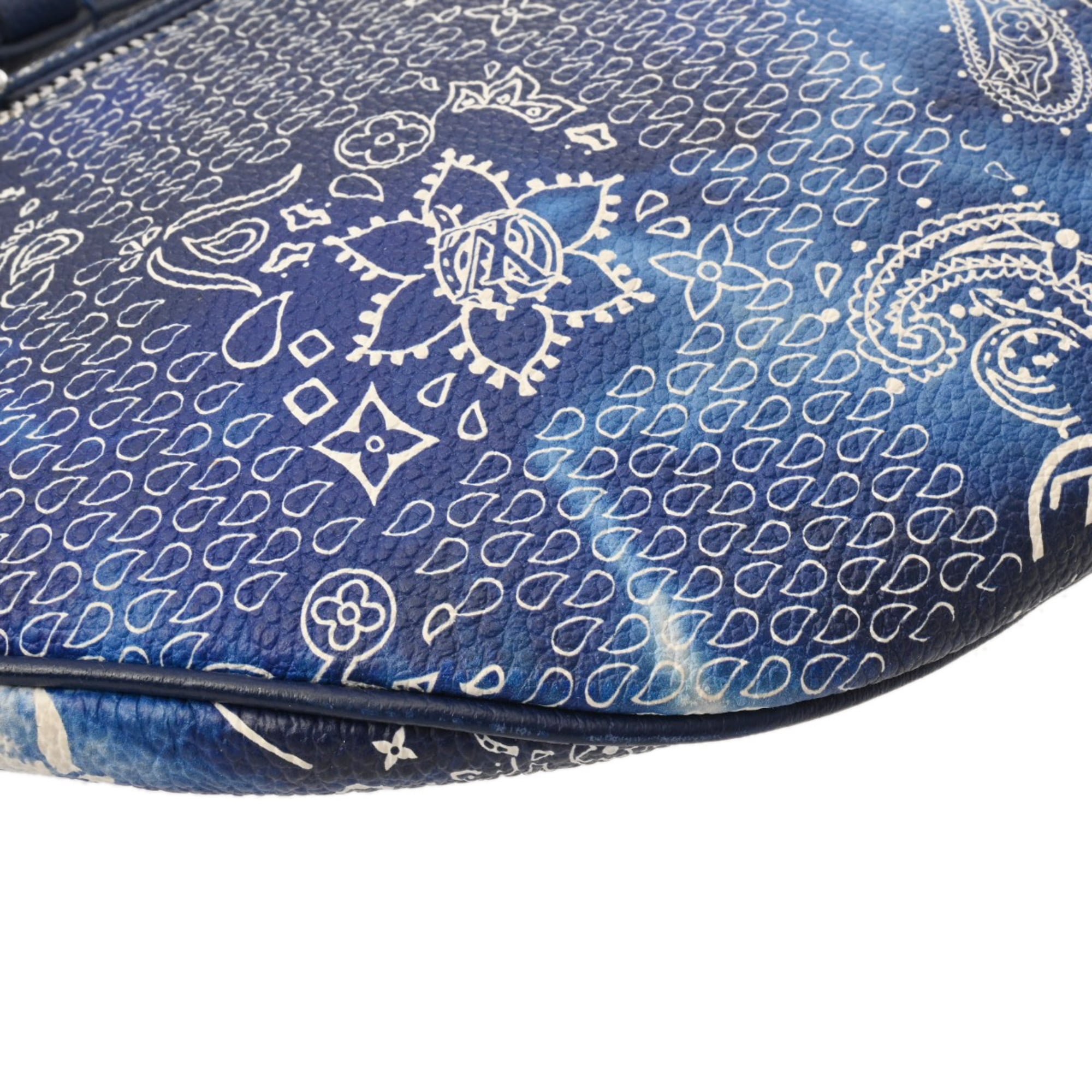 Louis Vuitton Blue Leather Sling Bag