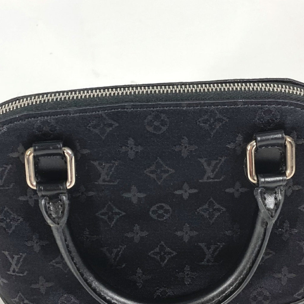 Louis Vuitton Black Noir Satin Leather Handbag