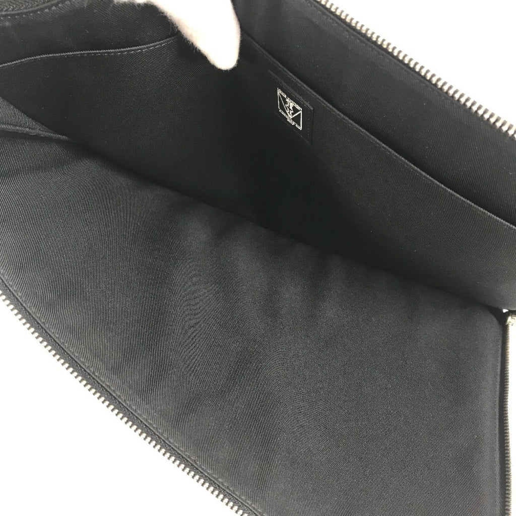 Louis Vuitton Black Red Color White Damier Graphite Clutch Bag Pochette Pouch